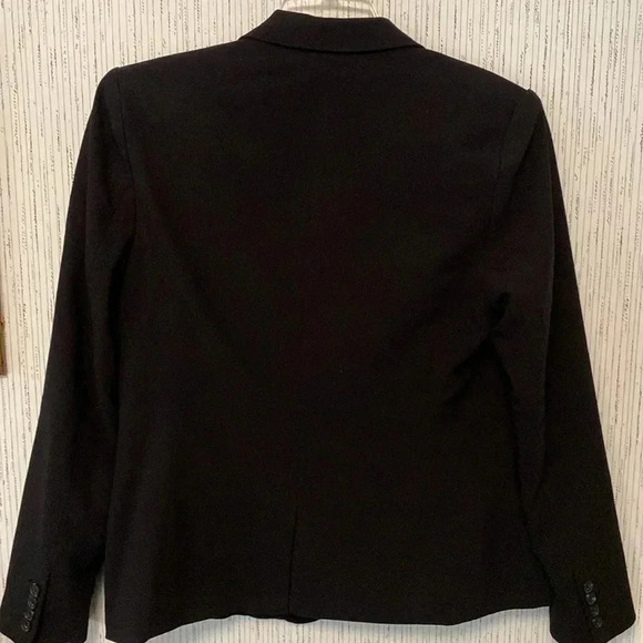 Black Blazer Worthington Women Size 14  One Button Jacket Business or Causal - Picture 2 of 6
